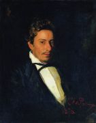 Портрет В.Е.Репина, музыканта, брата художника. 1876 - Репин