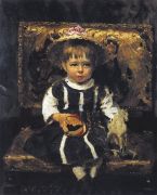 Портрет В.И.Репиной, дочери художника в детстве. 1874 - Репин