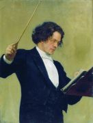 Портрет композитора А.Г.Рубинштейна. 1887 - Репин