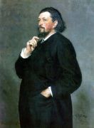 Портрет музыкального деятеля М.П.Беляева. 1886 - Репин