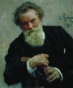 Портрет писателя Владимира Галактионовича Короленко. 1912 - Репин