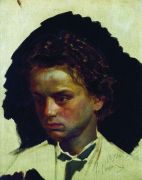 Портрет скульптора И.Я.Гинцбург в молодости. 1871 - Репин