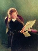 Читающая девушка. 1876 - Репин