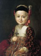Портрет А.Г.Бобринского в детстве. 1760-е. Холст, масло. 60х47 см - Рокотов