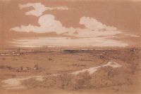 Вид Москвы с Воробьевых гор. 1850-е - Саврасов