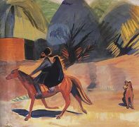 1912 На лошади. К., т. 89х76 Ереван - Сарьян
