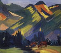 1912 Утро. Зеленые горы. Х., т. 74.5х88.5 ГРМ - Сарьян