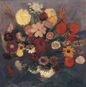 1928 Цветы. Натюрморт. К., паст. 42.5х42 МС - Сарьян