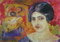 1929 Брюнетка. Казахская Государственная художественная галерея - Сарьян