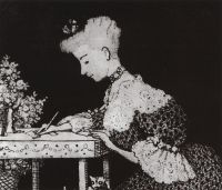Дама за письменным столом (Анонимное письмо). 1904 - Сомов
