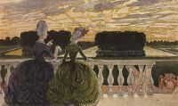 Две дамы на террасе. 1896 - Сомов