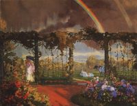 Пейзаж с радугой. 1915 - Сомов