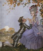 Юноша на коленях перед дамой. 1916 - Сомов