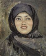 Голова смеющейся девушки. 1890 - Суриков