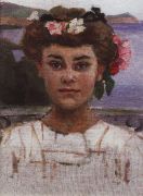 Головка девушки. Портрет З.С.Хаминовой. 1908 - Суриков