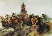 Церковь в селе Дьякове. 1910-е - Суриков