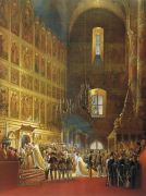 Миропомазание государя императора Александра II во время его коронования в Успенском соборе Московского Кремля 26 августа 18 - Тимм