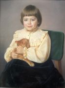 Виолетта с кошкой 1980г. - Шилов