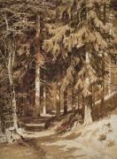 Дорожка в лесу.1891 Бумага,сепия,граф.карандаш 61.4х44.5 - Шишкин