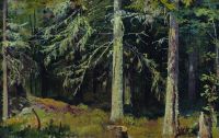 Еловый лес 1890 36,5х59,5 - Шишкин