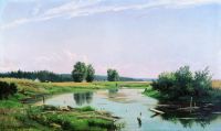 Пейзаж с озером 1886 37х61 - Шишкин