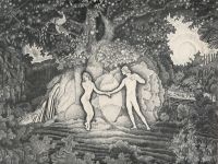 1908-09 Адам и Ева. Б. на карт., тушь, перо. 48,5х65. Серпухов - Юон
