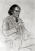 1920 Портрет писателя Вячеслава Иванова. Б., к. 48х33. ГЛМ - Юон