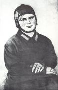 1937 Портрет летчицы М.С.Зимовой. Б., к. 34х31,5. Иркутск - Юон