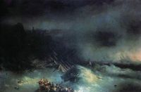 Буря. Крушение иностранного корабля (Эпизод Крымской войны). 1855 - Айвазовский
