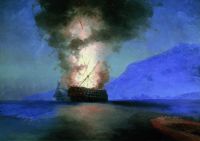 Взрыв корабля. 1900 - Айвазовский
