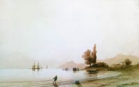Вид на скалистый берег со стороны моря. 1845 - Айвазовский