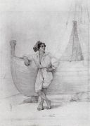 Итальянец у парусной лодки. 1840-е - Айвазовский