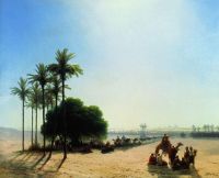 Караван в оазисе. Египет. 1871 - Айвазовский