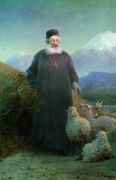 Католикос Хримян в окрестностях Эчмиадзина. 1896 - Айвазовский