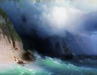 Кораблекрушение у скал. 1870-е - Айвазовский
