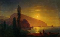 Ночь в Крыму. Вид на Аю-Даг.1850 - Айвазовский
