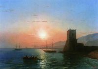 Феодосия. Закат солнца. 1865 - Айвазовский