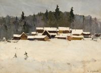 Деревня зимой,1910-е.74x52 - Аладжалов