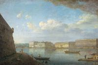 Вид Дворцовой набережной от Петропавловской крепости. 1794 - Алексеев