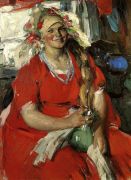 Женщина в красном. 1919  - Архипов