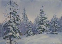 Зимний лес  - Астальцев