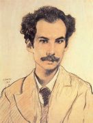 Портрет Андрея Белого. 1905  - Бакст