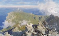 Панорама Афона с вершины Святой Горы - Белюкин