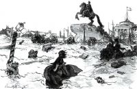 Эскиз иллюстрации к поэме A.C. Пушкина «Медный всадник - Бенуа