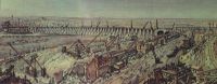 Панорама строительства Днепрогэса. 1930-е - Богаевский