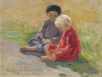 Playing Children,  1909 ЧС - Богданов-Бельский