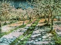 Цветущий яблоневый сад. 1936 МН - Богданов-Бельский