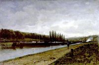 Бичевник на реке Уазе. Лиль-Адам. 1881 - Боголюбов
