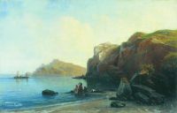 На берегу моря. 1856 - Боголюбов