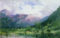 Озеро в горах. 1874 - Боголюбов
